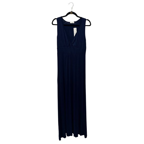 LOVEAPPELLA Women Navy Blue Long Dress LARGE - Picture 2 of 6